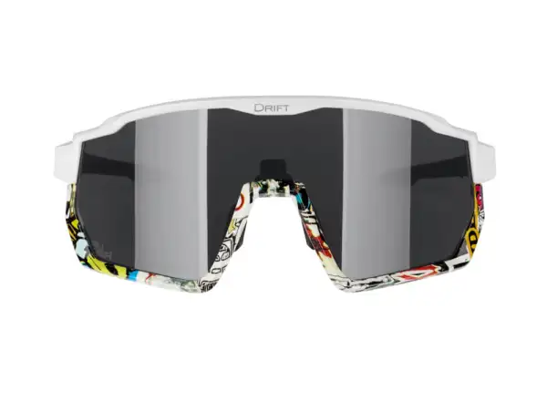 Die Force Drift Herrenbrille in Weiß/Vivid/Schwarz-Kontrast. Linse.