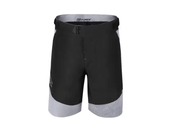 Force Storm Herren-MTB-Shorts mit Einlage Schwarz/Grau
