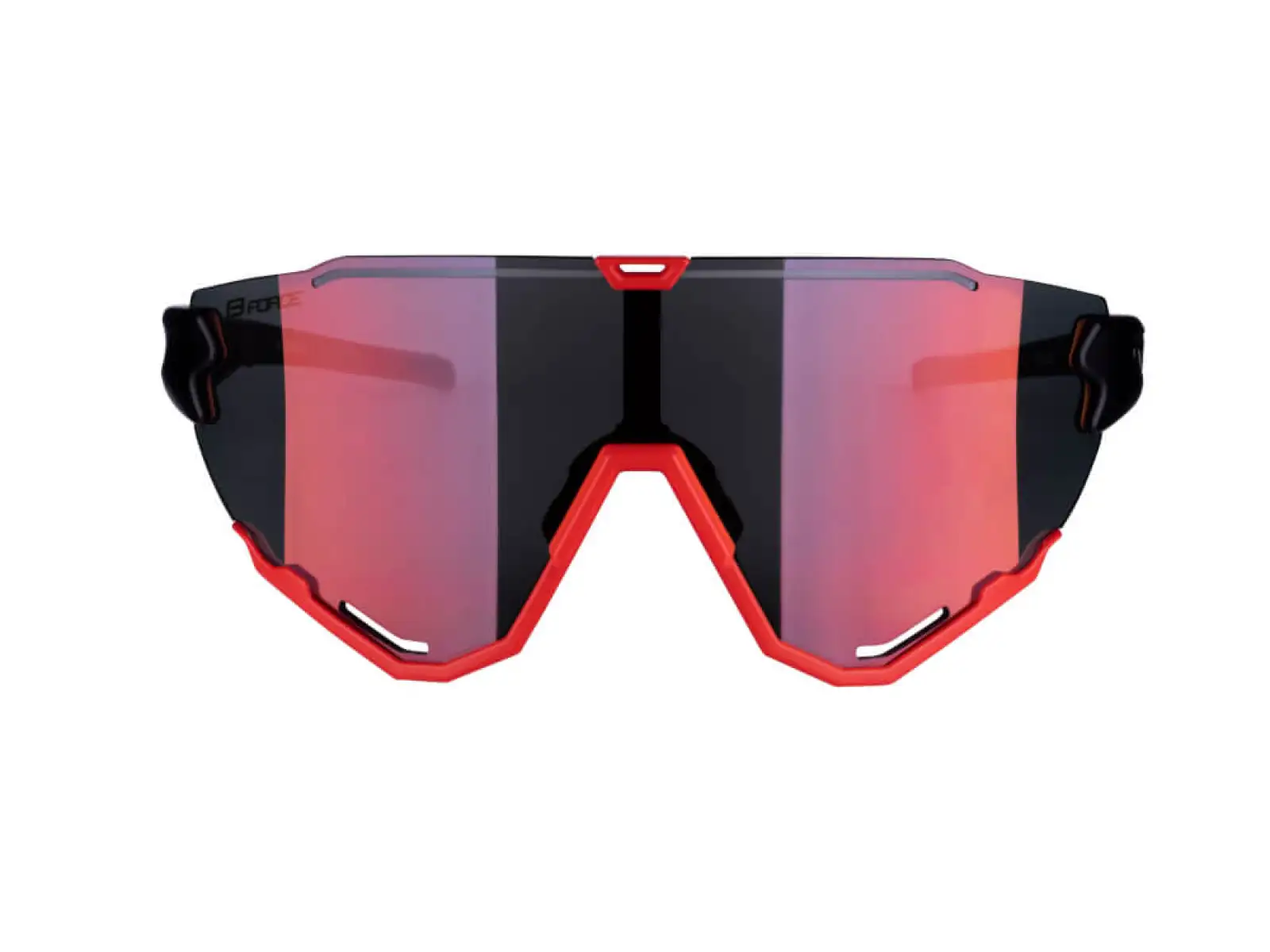 Force Creed Brille Schwarz/Rot/Rot Revo Glas