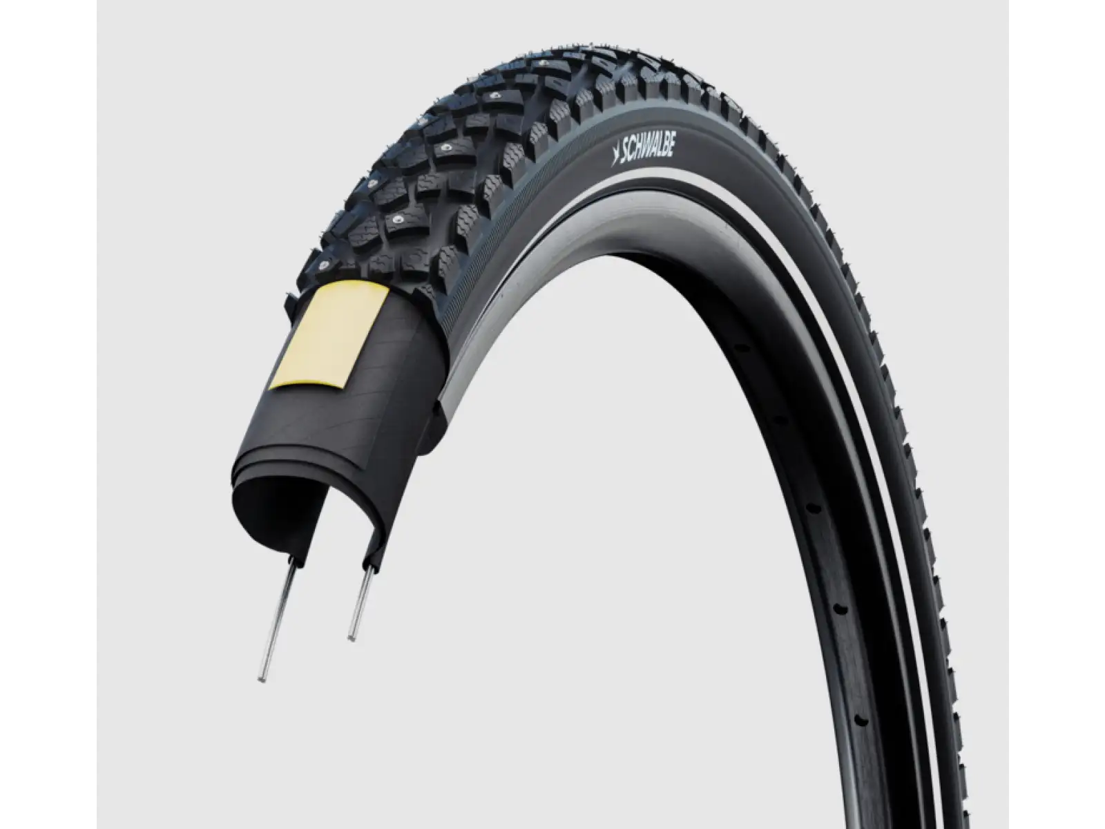 Schwalbe Motion Spike E-25 42-622 Trekking-Drahtreifen schwarz/reflex