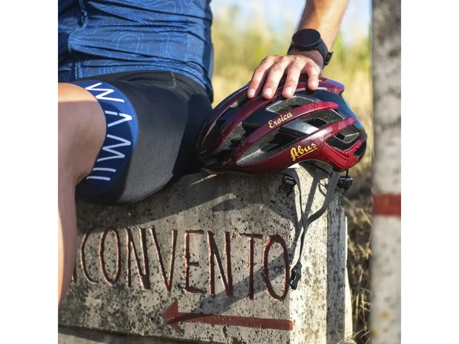 Abus AirBreaker Eroica Rennradhelm Chianti Red