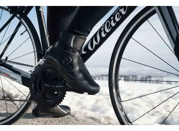 Force Road Glacier Winter Road Bike Schuhe für Herren in Schwarz.