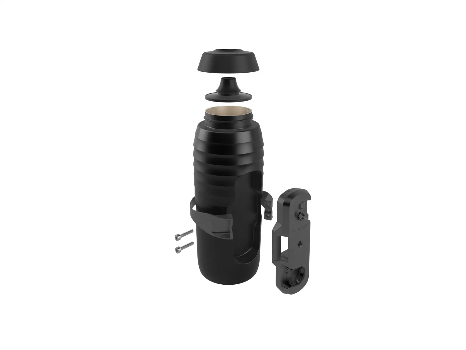 Fidlock Twist Set Keego Flasche 600 ml Schwarz + Rahmenhalterung