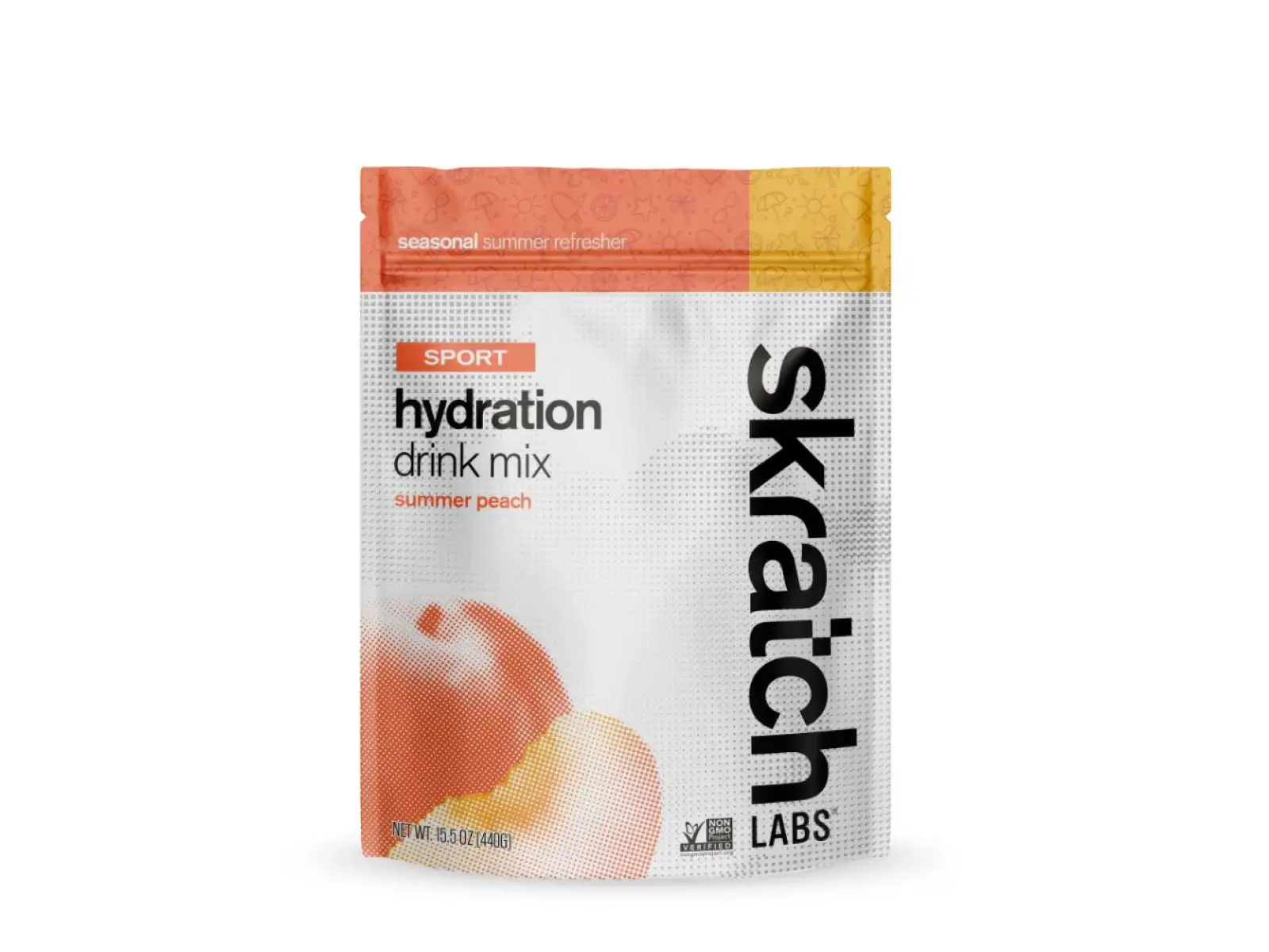 Skratch Labs Hydratation Sport Drink Mix isotonisches Getränkepulver 440 g Pfirsich