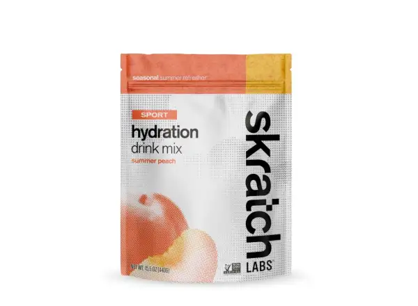 Skratch Labs Hydratation Sport Drink Mix isotonisches Getränkepulver 440 g Pfirsich