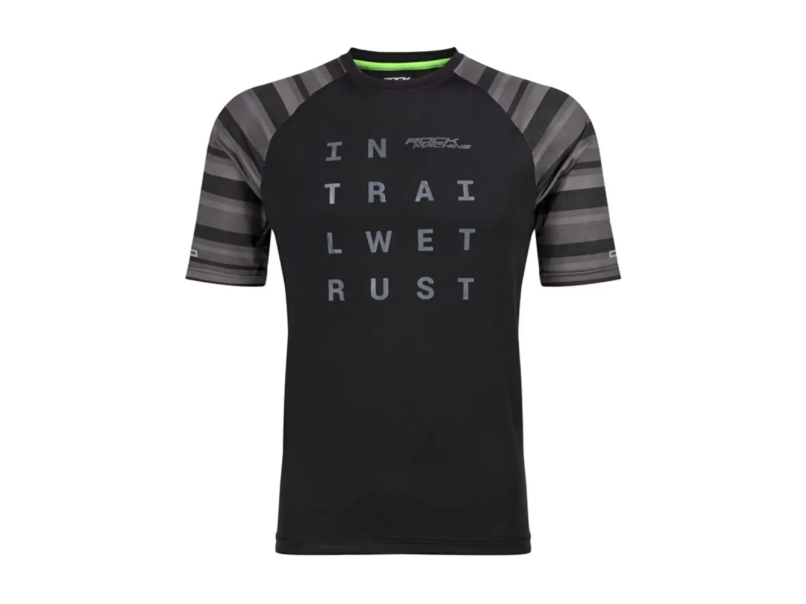 Rock Machine Enduro Herren-Trikot mit kurzen Ärmeln schwarz/grau