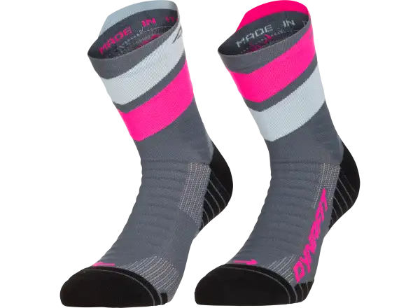 Dynafit Ultra Mid Laufsocken Cinder/Pink Glo