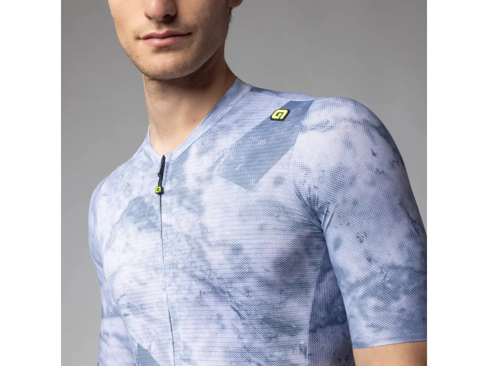 Alé PR-E Marble Herren Trikot Kurzärmlig Steel Blue