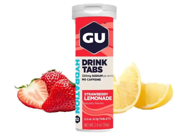 GU Hydration Drink Tabs, lösliche Tabletten Erdbeer-Limonade 54 g
