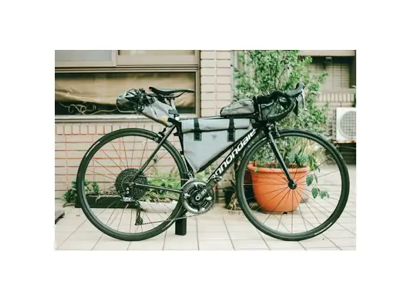 Woho X-Touring Top-Tube Rahmentasche 850 ml Honeycomb Iron Grau