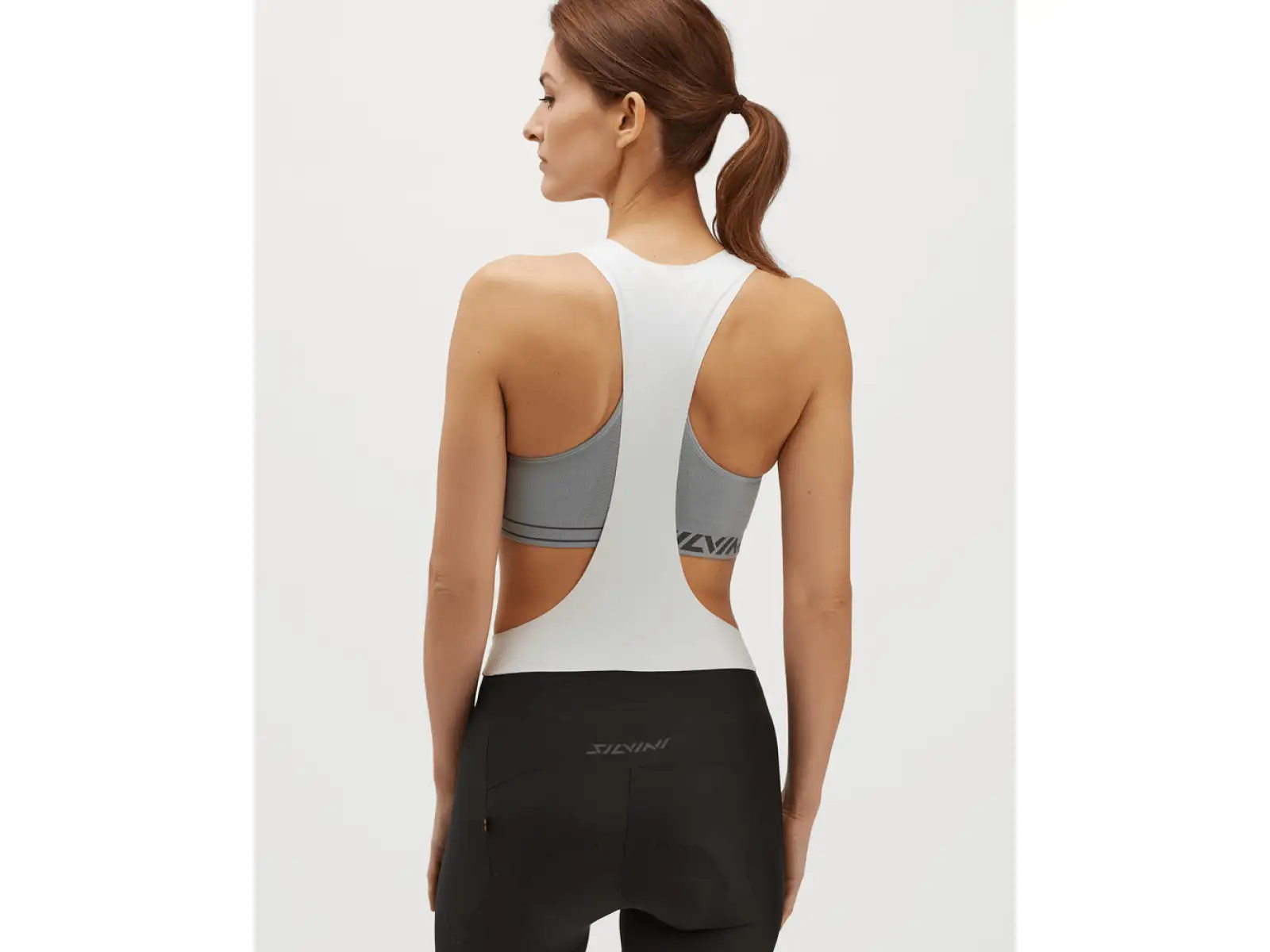 Silvini Santerno Damen Shorts mit Polster und Einsätzen in Schwarz/Weiß.