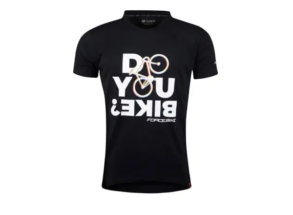 Force Bike Unisex T-Shirt Kurzarm Schwarz.