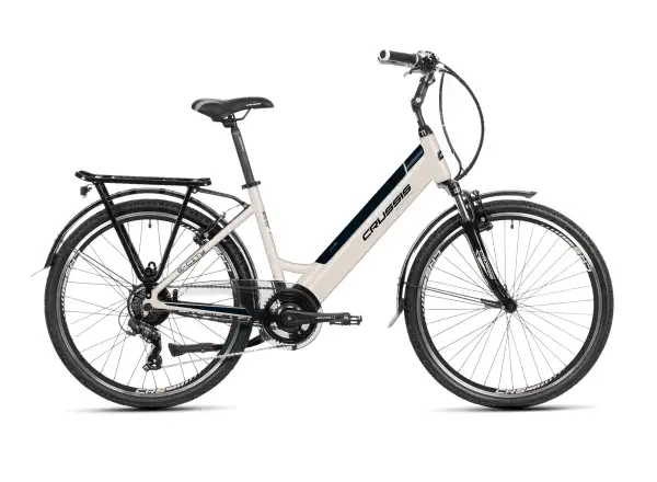 Crussis e-City 1.19. (612 Wh) Tiefeinsteiger-Stadt E-Bike grau