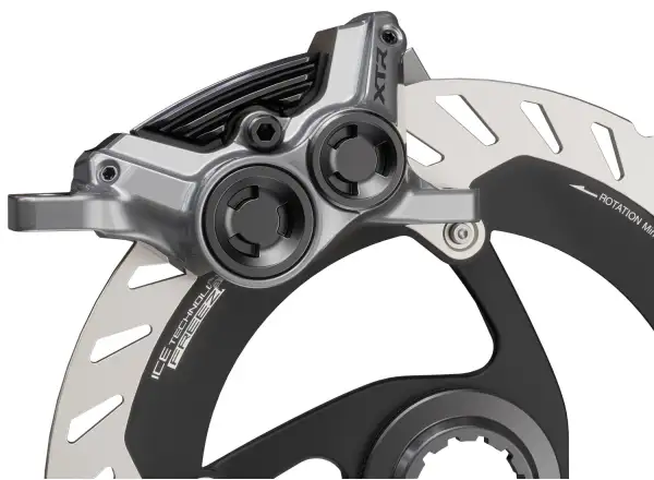 Shimano XTR BR-M9220 hydraulischer Bremssattel vorne/hinten, Post Mount, Metall mit Kühlkörper