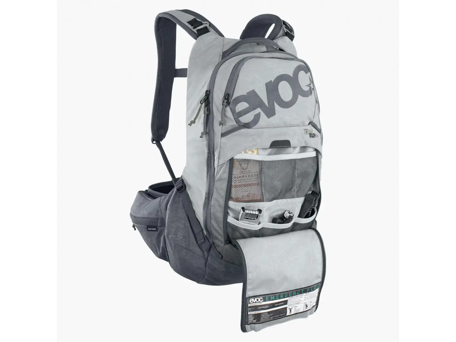 Evoc Trail Pro 16 Rucksack 16 l Stein/Carbon Grau