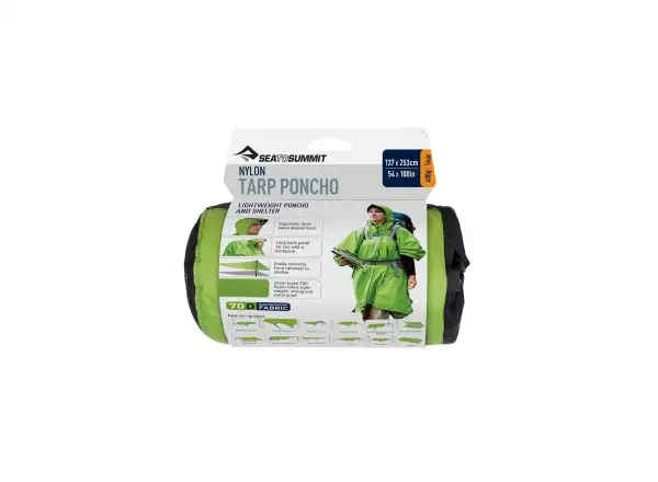 Sea to Summit Nylon Tarp Poncho Grün