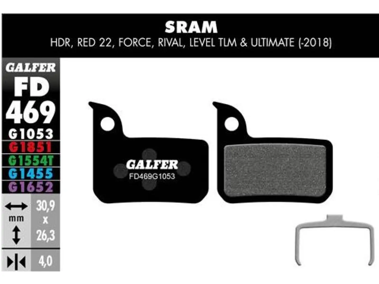 Galfer FD469 Standard für Sram HRD, Red, Force, Rival