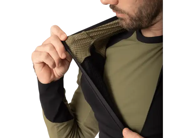 Dynafit Alpine Zip Herren-Laufshirt Langarm Military green/0910