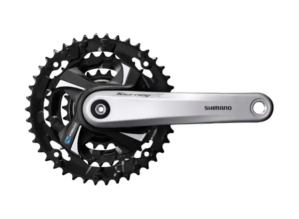 Shimano TOURNEY / FC-TX801 42/32/22 Kurbeln ohne Abdeckung silber