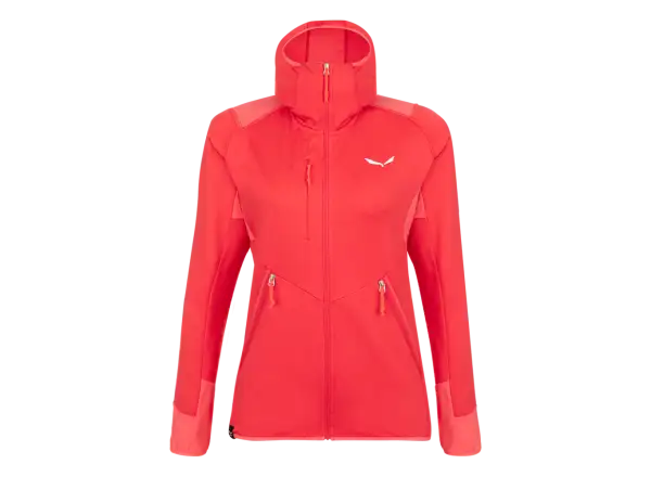 Salewa Agner Hybrid PL/DST Damenjacke in Calypso Korallenrot Melange