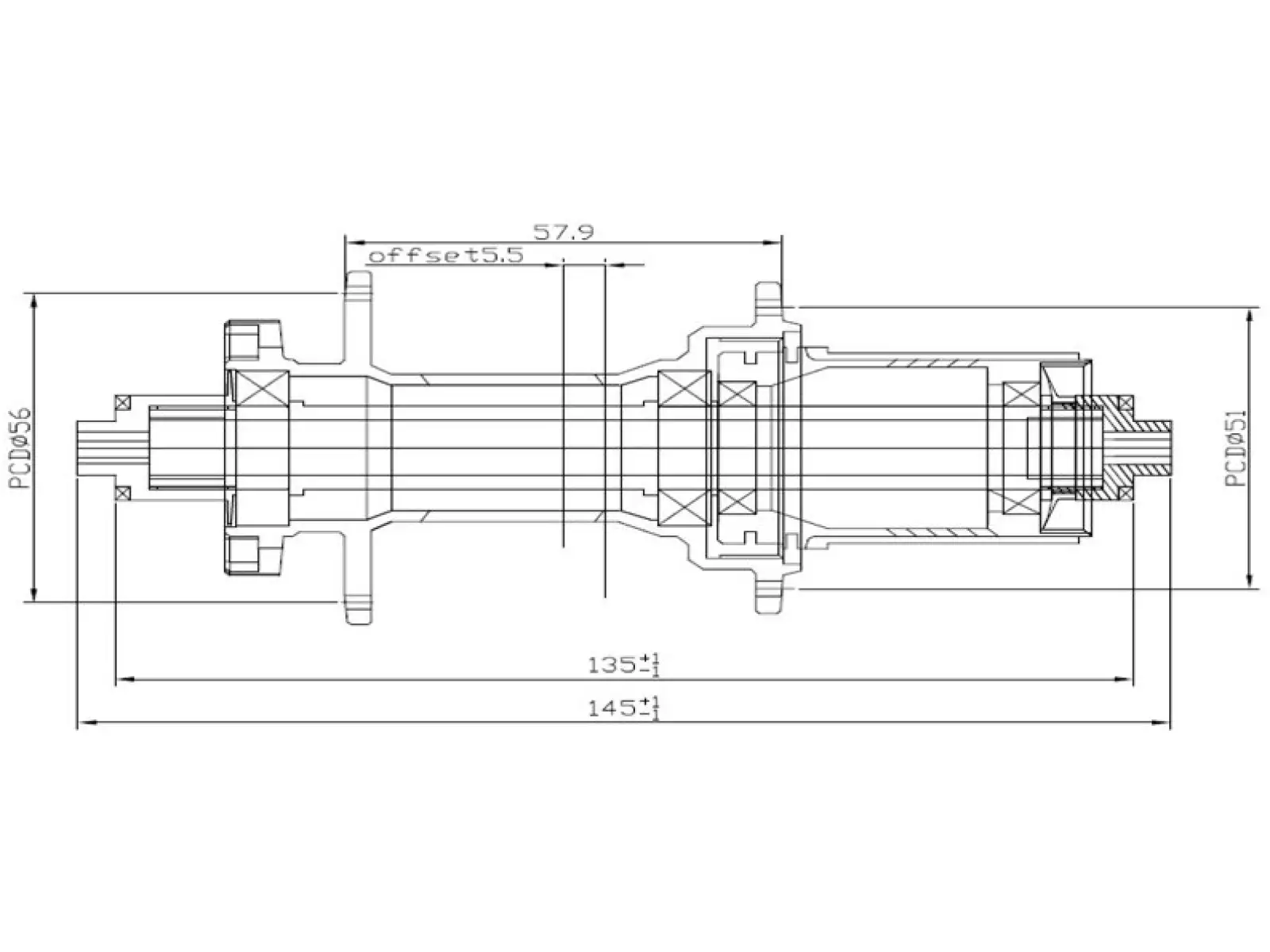 MAX1 Performance Hinterradnabe 12x142 mm 32 Löcher für Sram XD