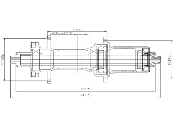 MAX1 Performance Hinterradnabe 12x142 mm 32 Löcher für Sram XD