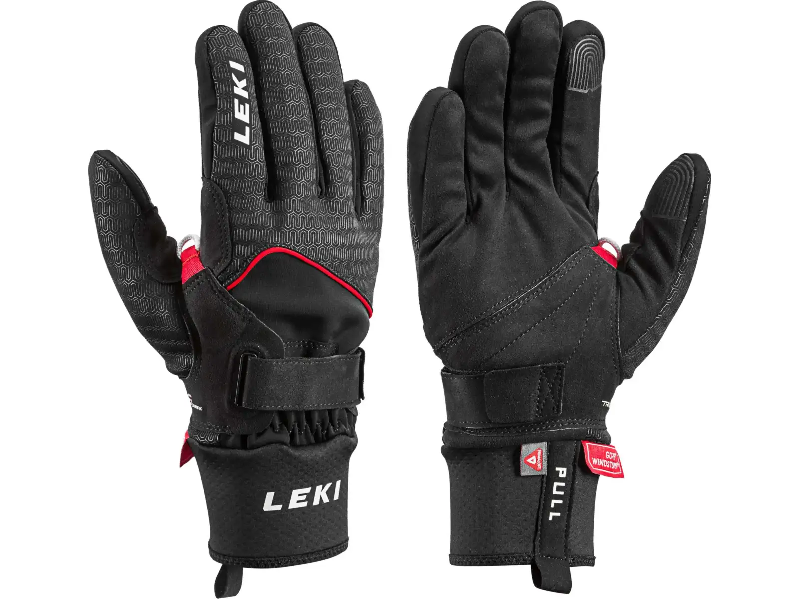 Leki Nordic Thermo Shark Laufhandschuhe black/red