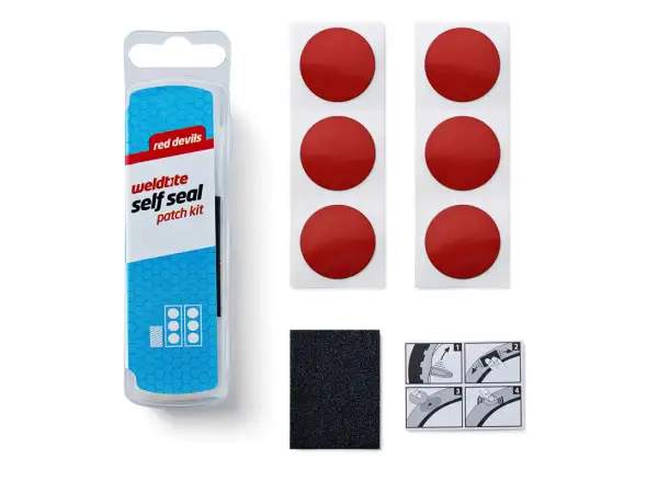 Weldtite Self Seal Red Devils Selbstklebende Flicken, 7 Stück.