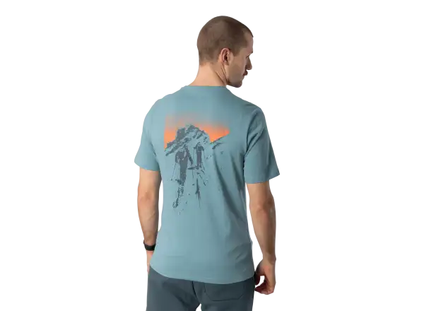 Dynafit Back Graphic Cotton Herren T-Shirt Kurzarm Smoke Blue/Approach