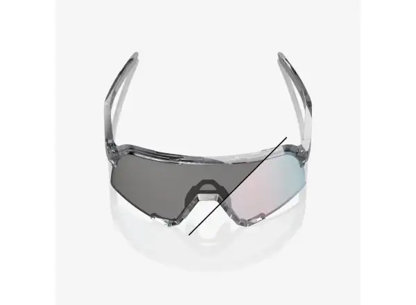 100% S3 Sonnenbrille – Polished Translucent Grey / Rose Gold Mirror Photochromic