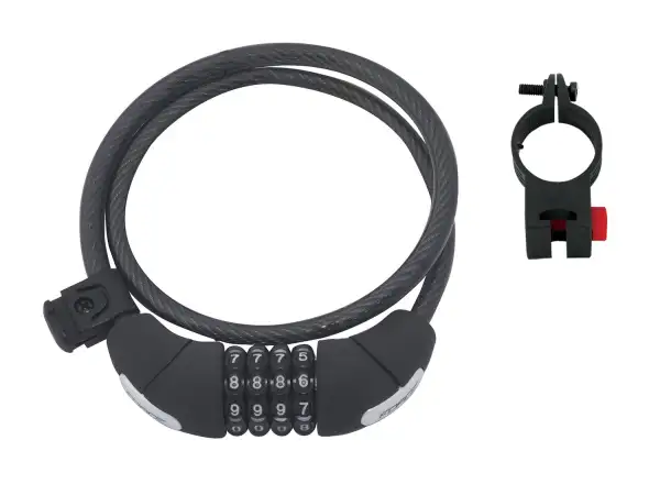 FORCE Schloss Spirale 85cm/10mm 4Code+Halter