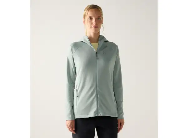 Haglöfs Korp Mid Hood Damen Sweatshirt Dew Green