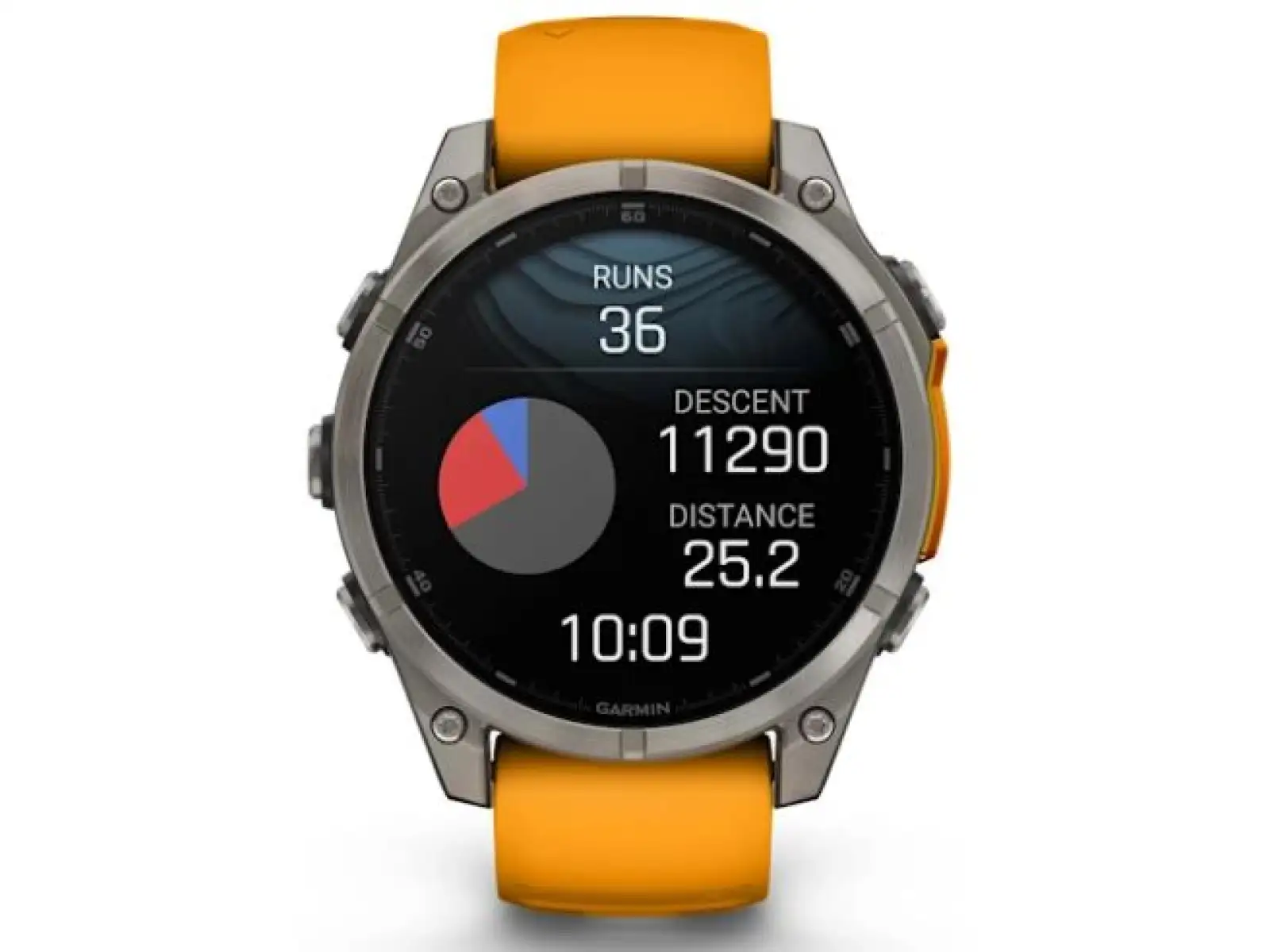 Garmin fenix 8 - 47 mm AMOLED Saphir Smartwatch Titanium Orange/Graphite