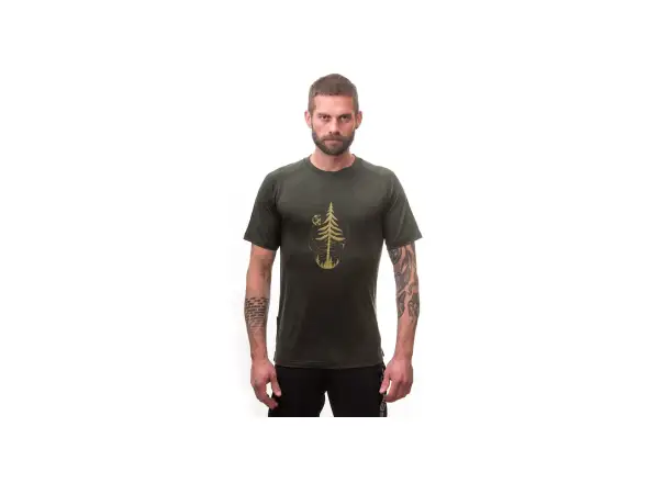 Sensor Merino Air Earth Herren T-Shirt kurzarm Olive Green