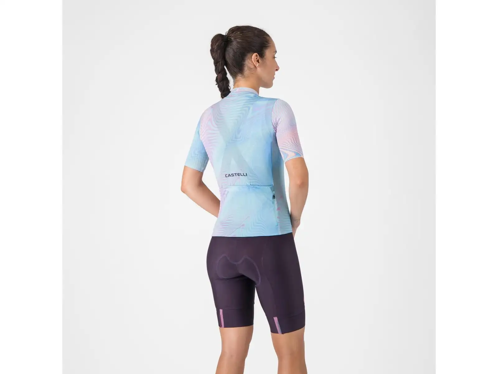 Castelli Prima 2 DT Damen-Trägerhose mit Sitzpolster Dark Night Shade/Deep Purple