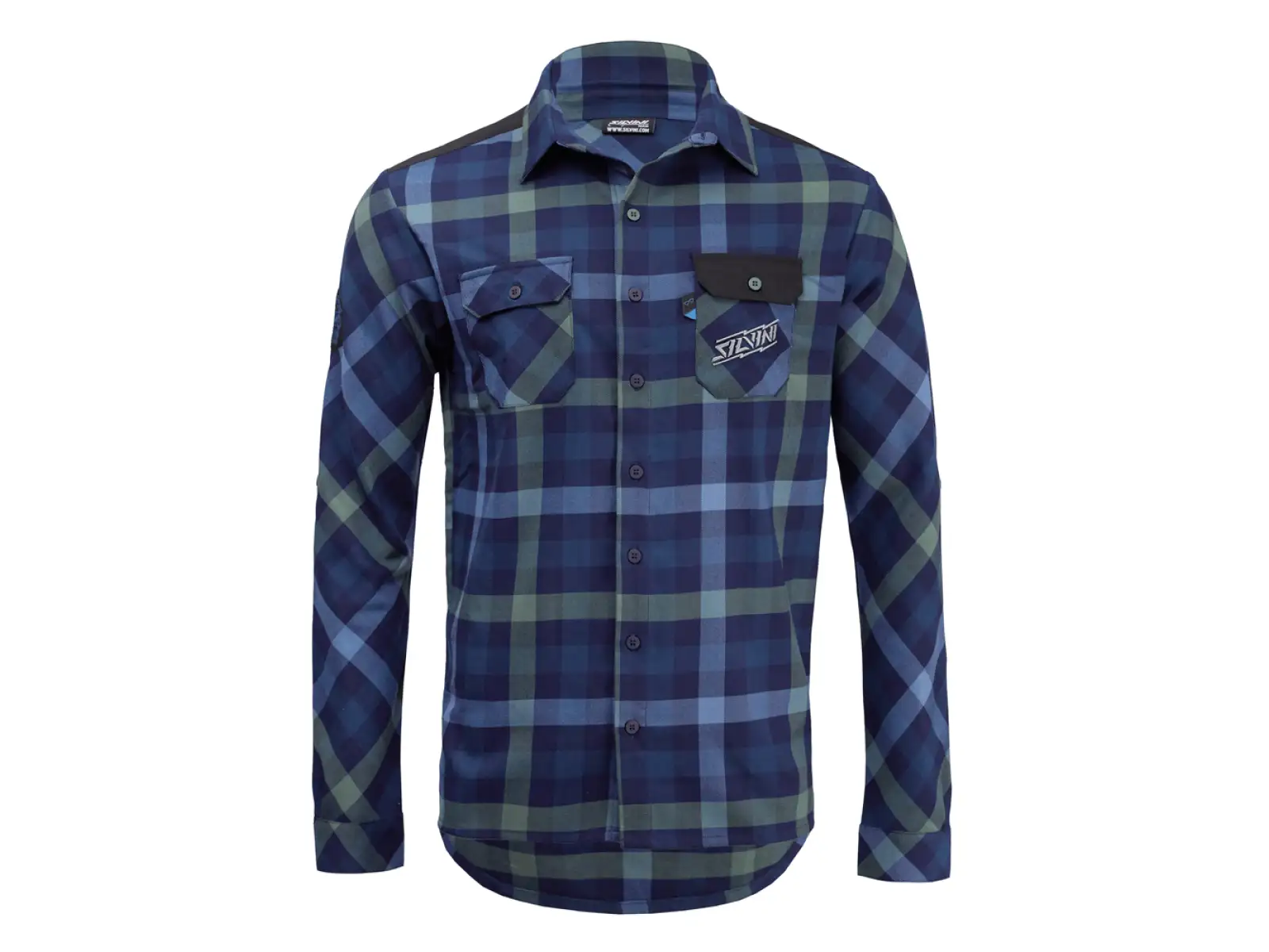 Silvini Farini Herrenhemd Navy/Garden