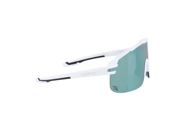 Force Epic Fahrradbrille weiß/blau verspiegeltes Glas