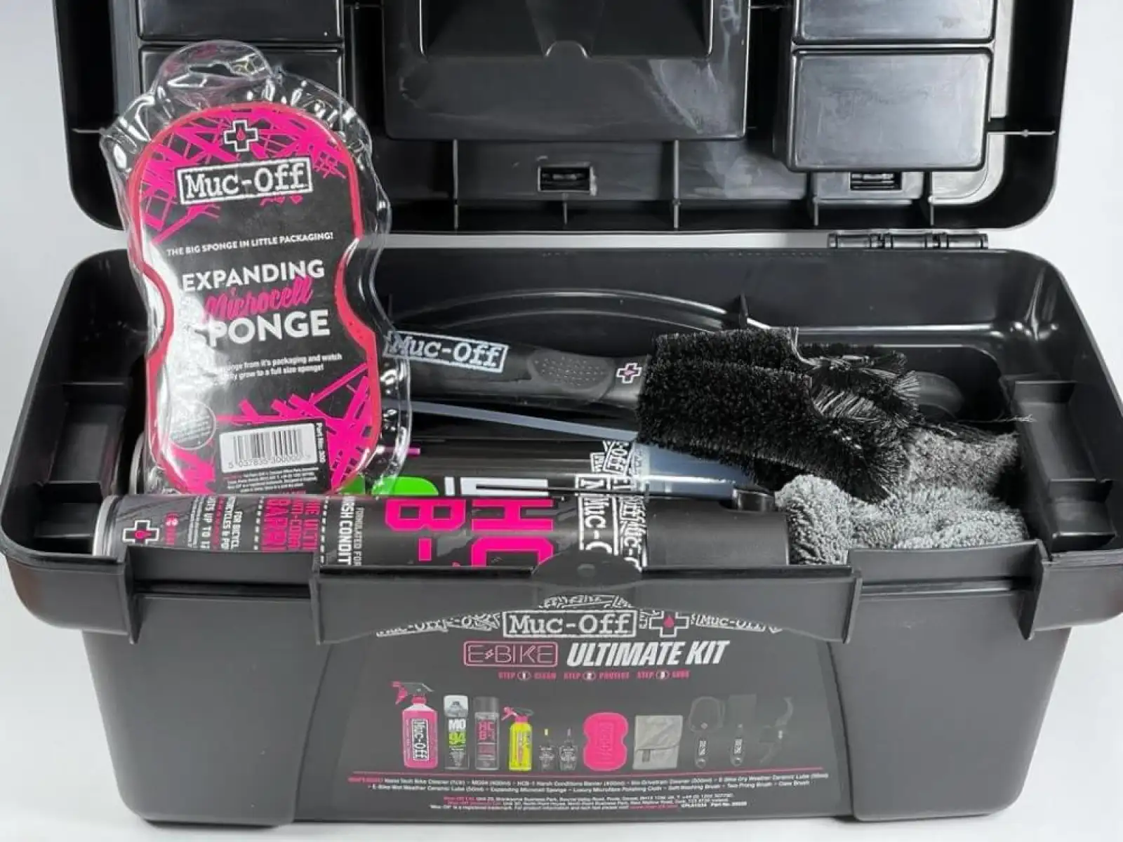 Muc-Off E-Bike Ultimate Reinigungs- und Schmiermittel Set.
