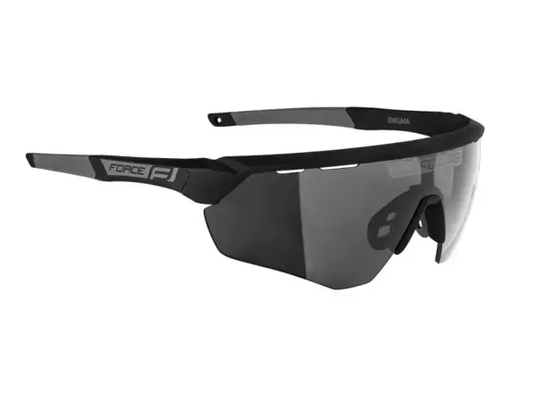 Force Enigma Fahrradbrille schwarz/grau, schwarze Gläser