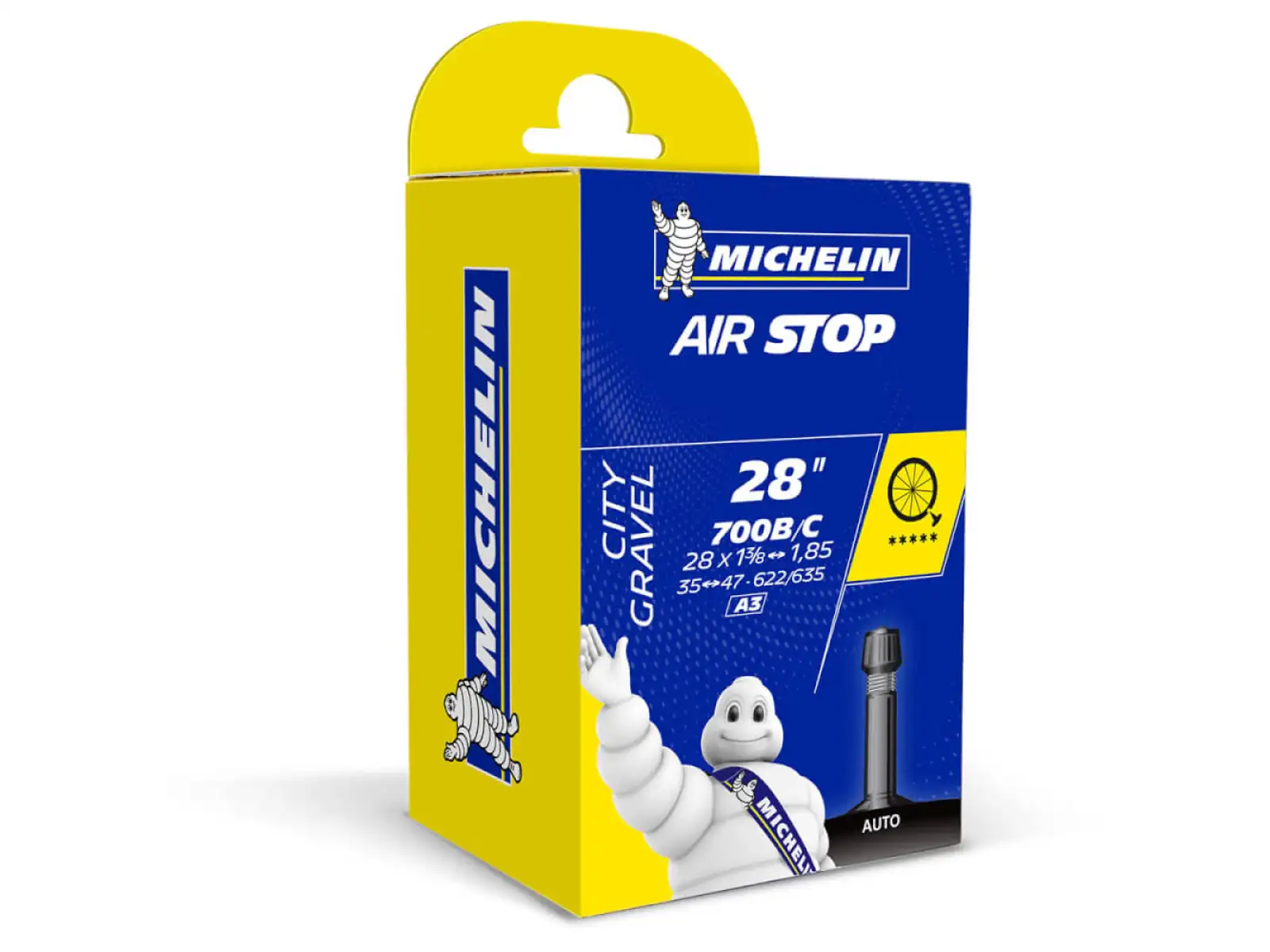 Michelin Air Stop 33/46-622 Trekking Schlauch mit Autoventil 48 mm.