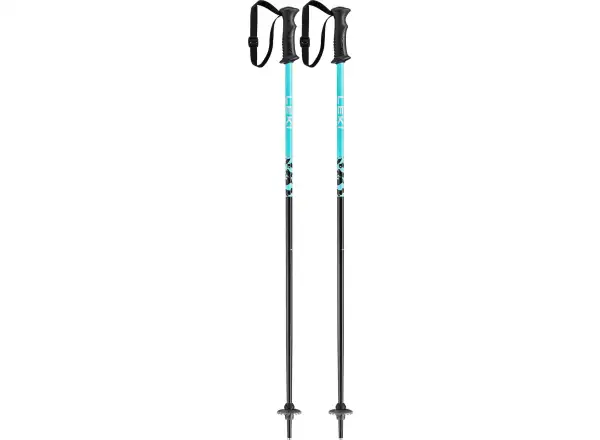 Leki Rider Kinder-Skistöcke für die Abfahrt darkblue-light turquoise-white