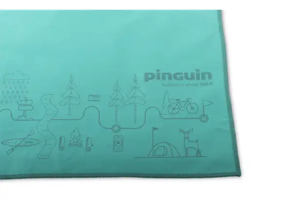 Pinguin Handtuch M Karte Petroleum