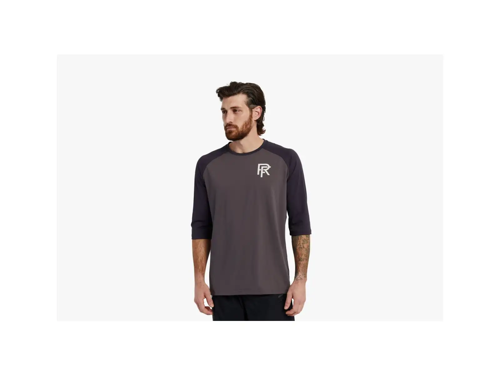 Race Face Commit Herren T-Shirt 3/4 Ärmel Charcoal