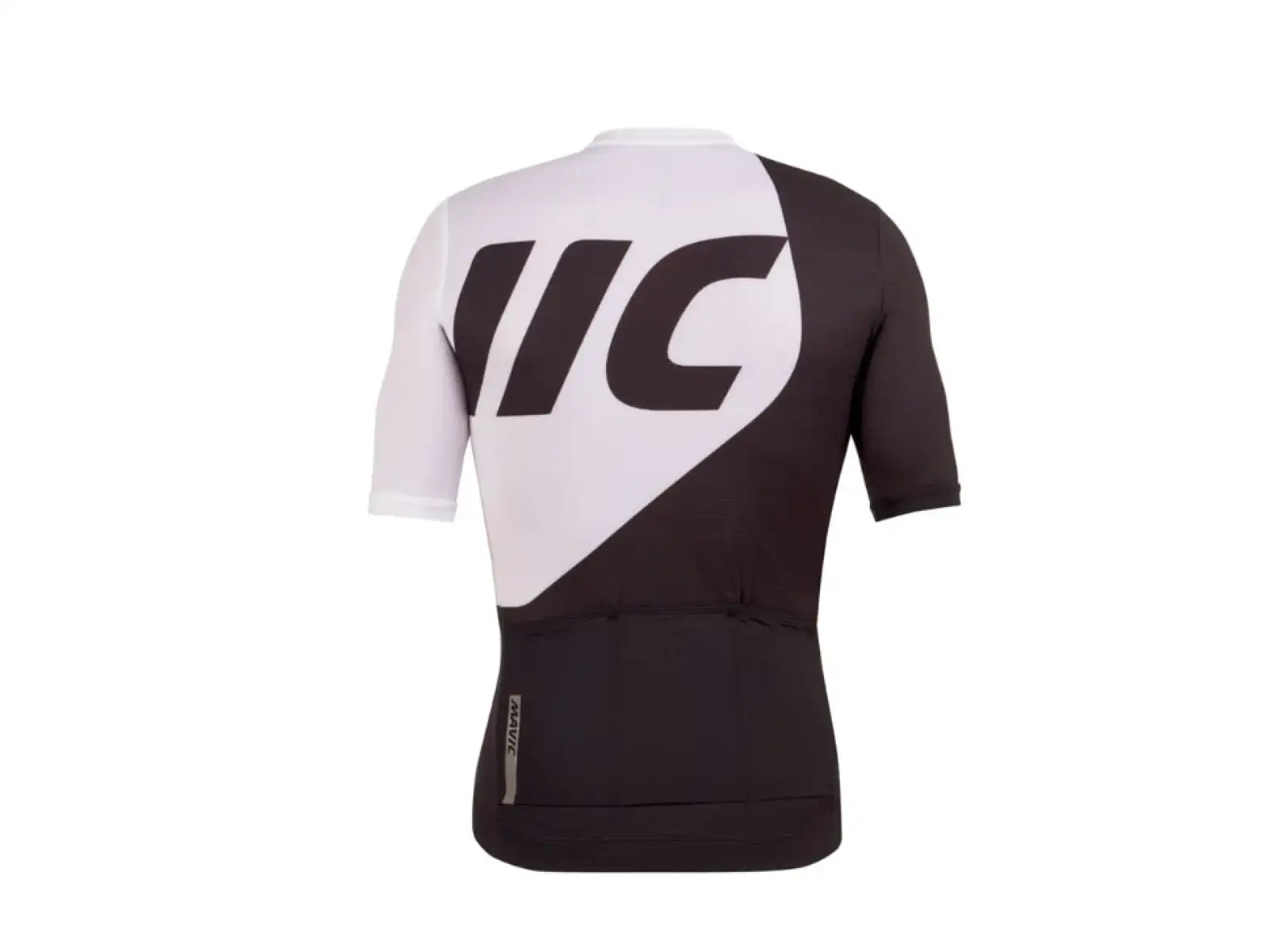 Mavic Aksium Graphic Herren-Fahrradtrikot Kurzarm Weiß Schwarz