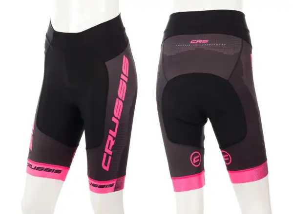 Crussis Damen Fahrrad Shorts Schwarz/Rosa
