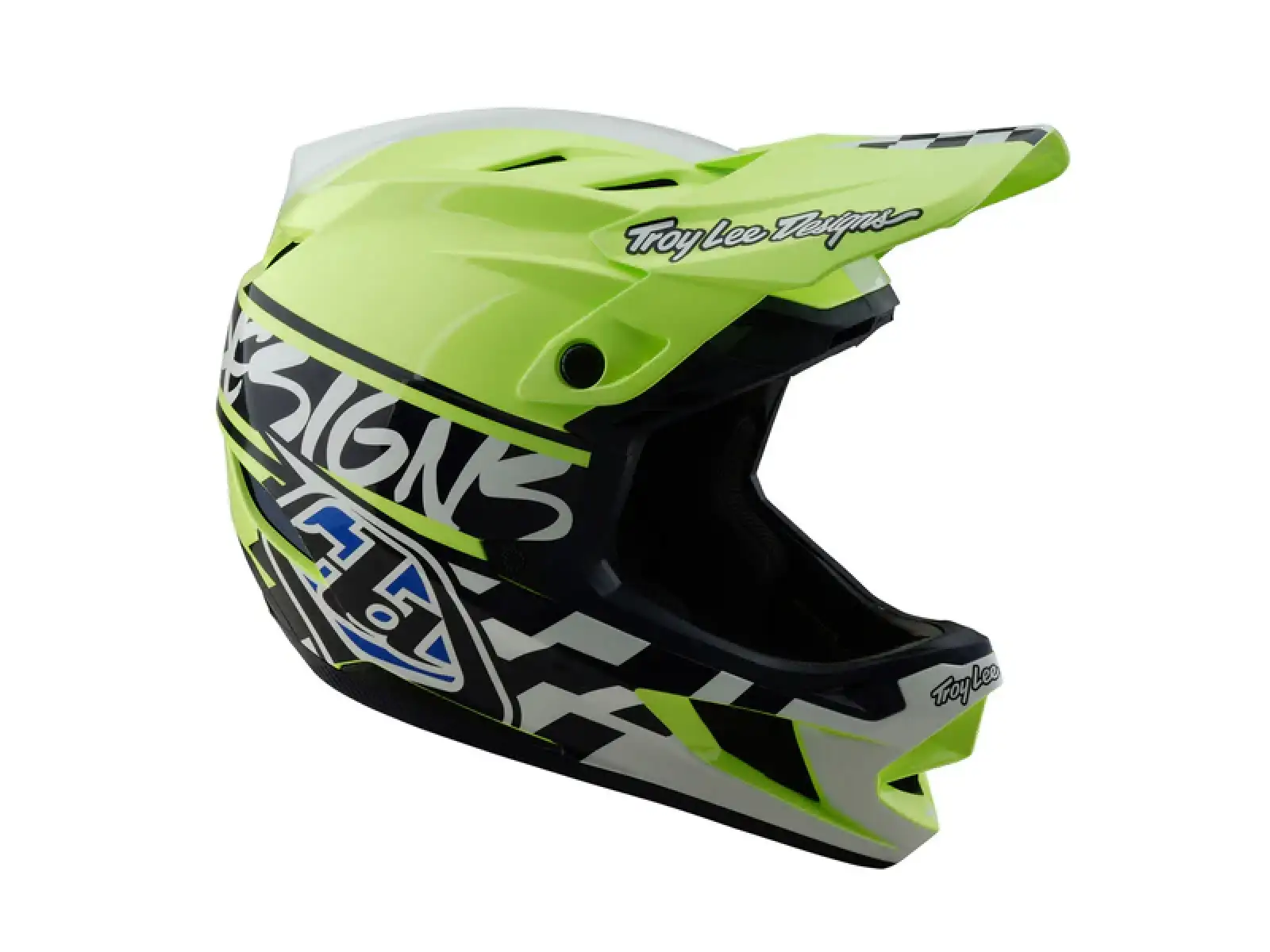 Troy Lee Designs D4 Polyacrylite 50 Helm Navy/Glo Yellow