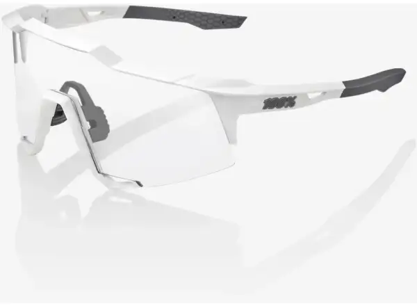 100% Speedcraft Brille Matte White/HiPER Silver Mirror