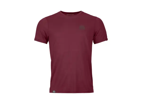 Ortovox 120 Cool Tec Mtn Stripe Herren T-Shirt Red Malbec