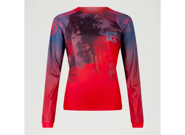 Endura Tropical Tee LTD Damen Langarmtrikot Granatapfel