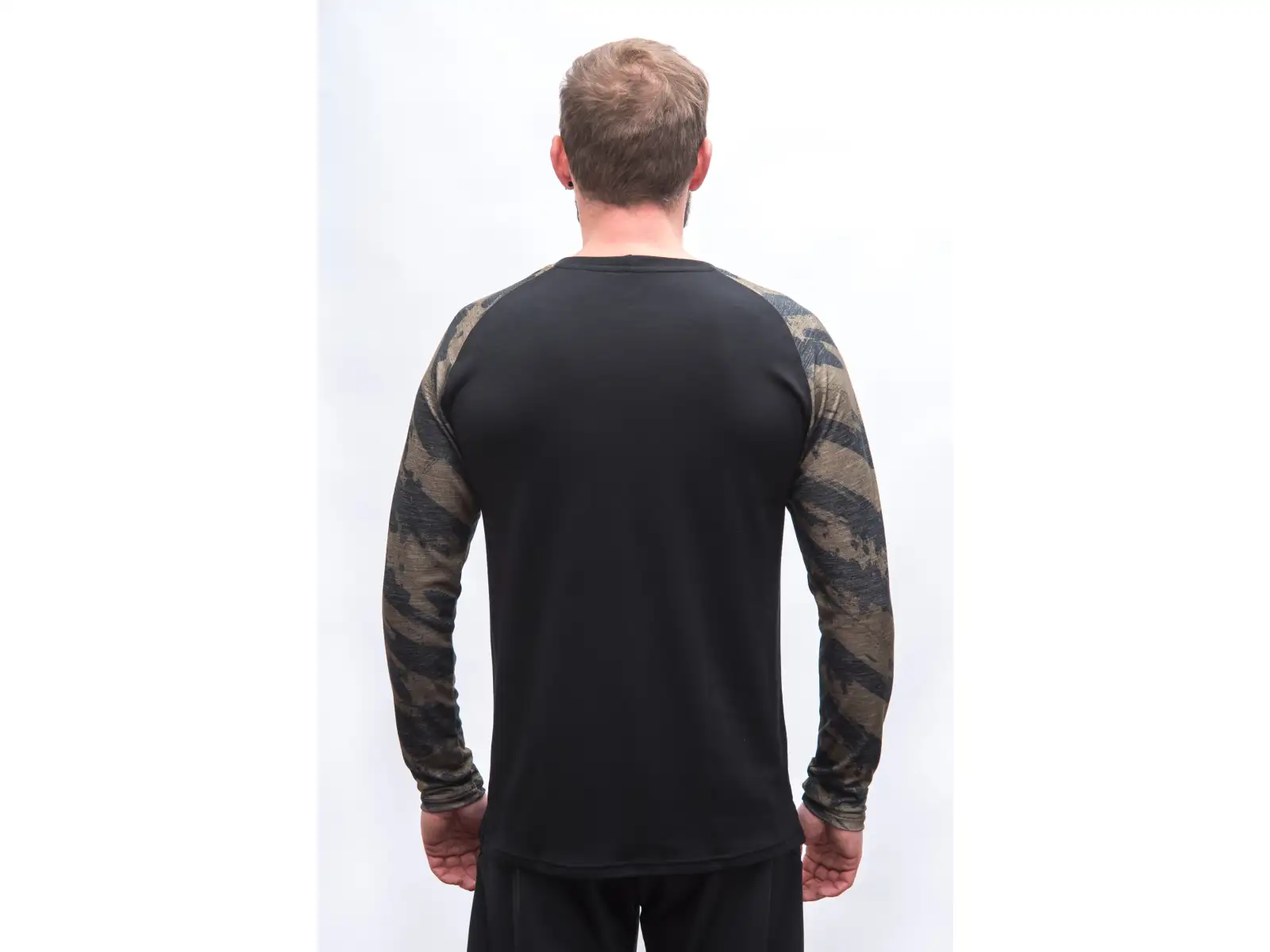 Sensor Merino Blend Impress Herren-Shirt Langarm schwarz/brush